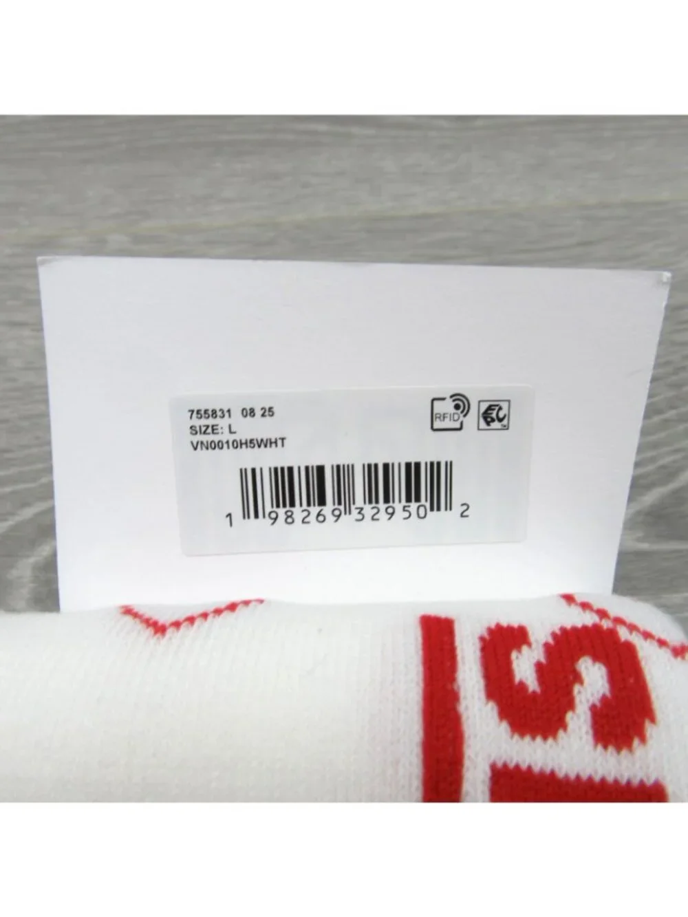 Vans Hearts White Half Crew Socks Unisex Size Large (1 Pair) NEW